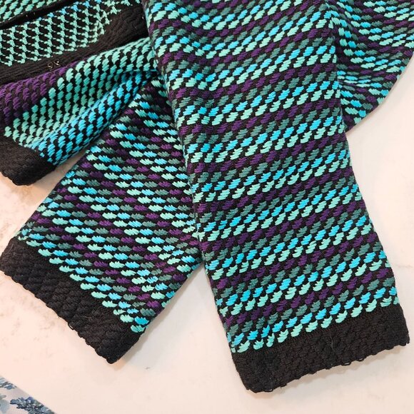 St. John Jacket Size Small Wool Blend Hook Turquoise Luxury - Picture 5 of 11